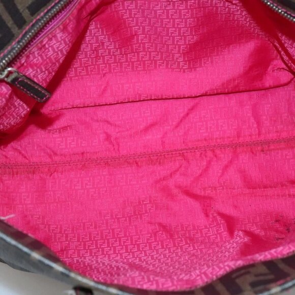 FENDI Zucca Canvas Tote Bag Brown Black gold - Picture 12 of 15